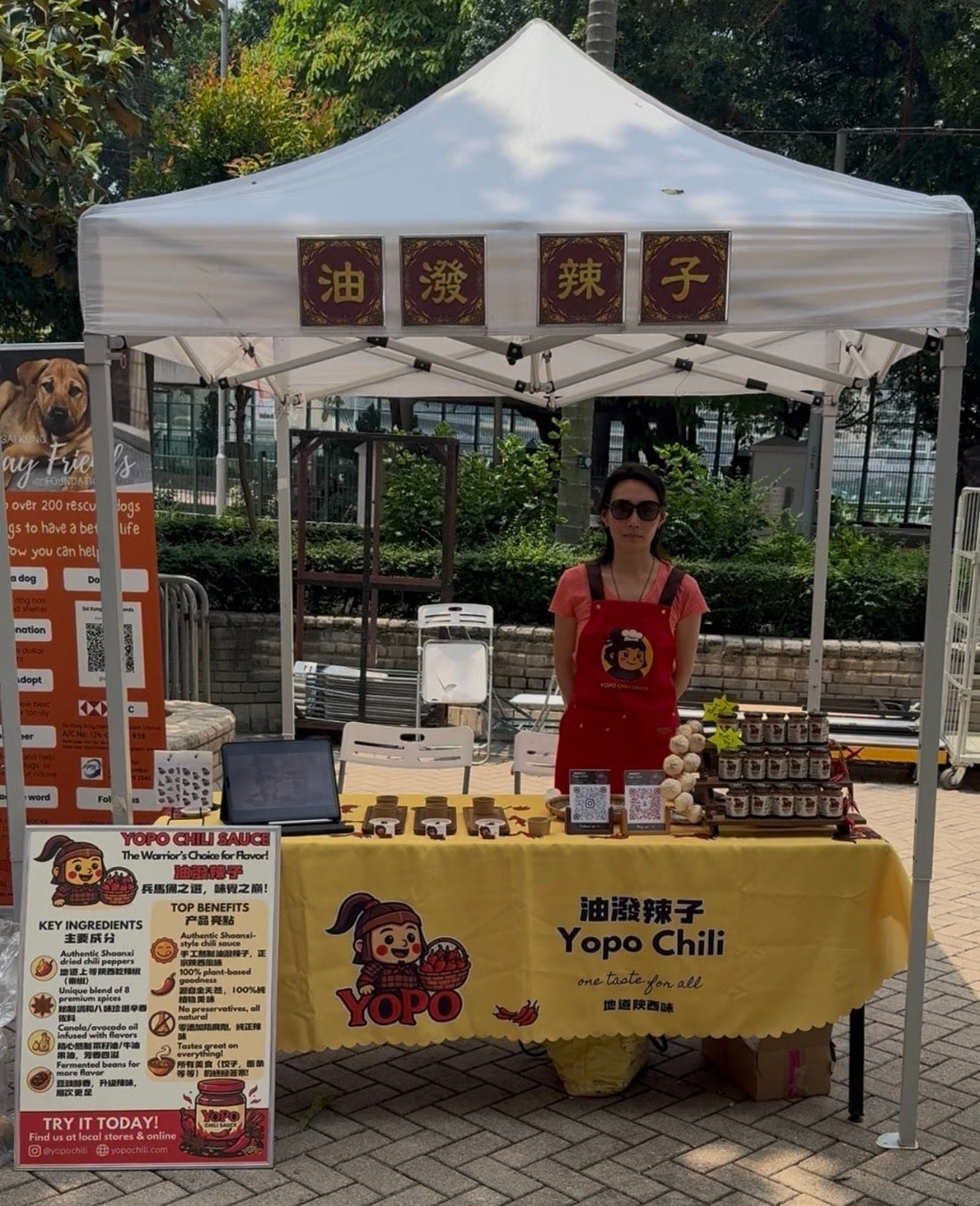 YOPO CHILI booth at Happy Valley Street Fair 2026 | YOPO CHILI 跑馬地街頭市集攤位 2026