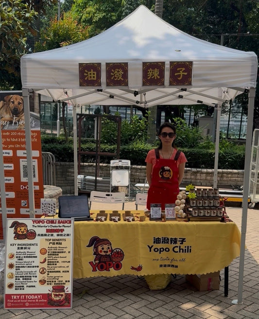 YOPO CHILI booth at Happy Valley Street Fair 2026 | YOPO CHILI 跑馬地街頭市集攤位 2026
